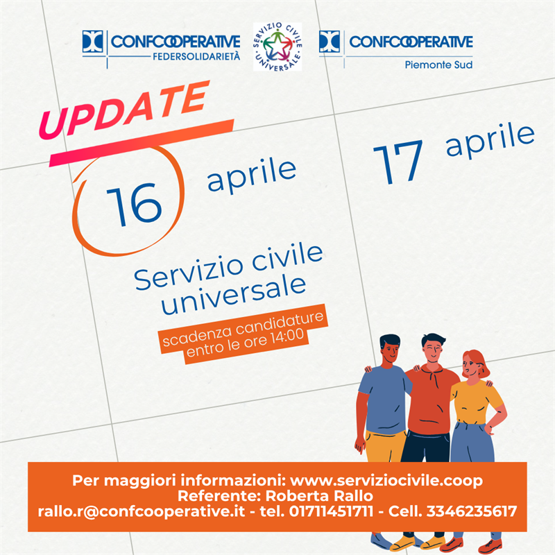 Servizio civile, ultimi giorni per candidarsi: 45 posti in provincia di Cuneo, Asti e Alessandria