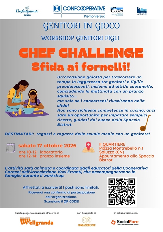 Genitori in gioco: a Saluzzo una Chef Challenge per rafforzare le relazioni familiari